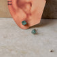 925 Sterling Silver Apatite Raw Uncut Studs Earrings
