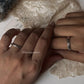 Boho vintage motif stackable silver rings for a unique style  