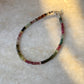 Multi Tourmaline 4mm Rondelle 925 Sterling Silver Anklet