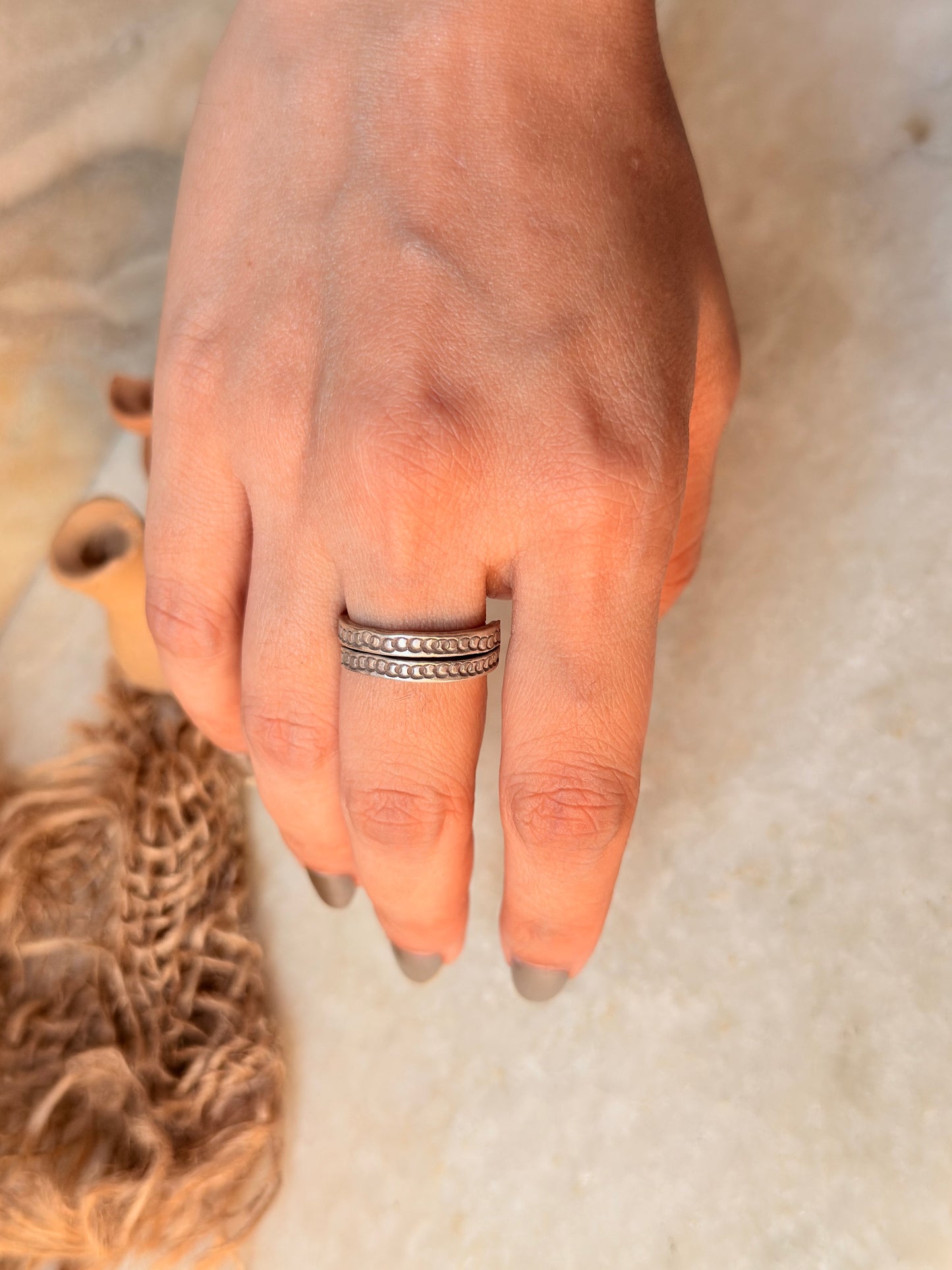925 Sterling Silver Bohemian Hill Tribe Handcrafted Adjustable Ring