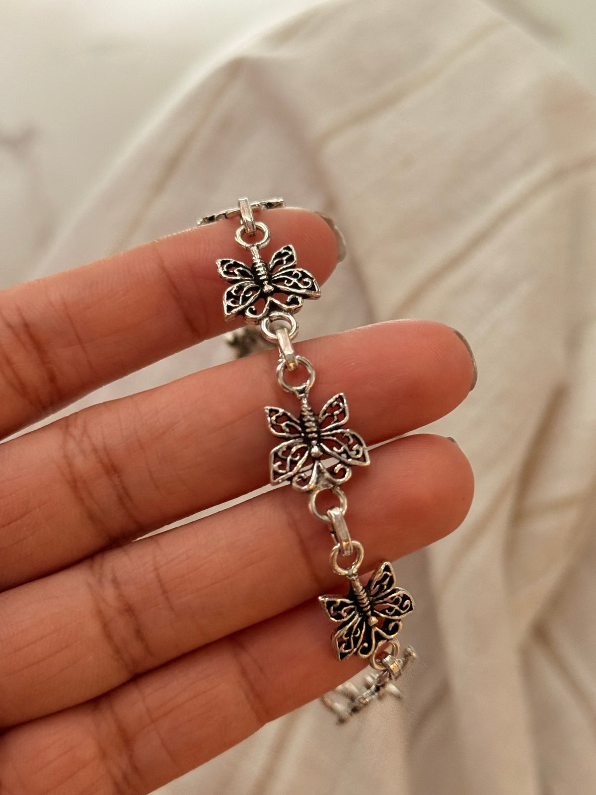 925 Sterling Silver Butterfly Bracelet