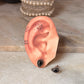 925 Sterling Silver Black Onyx Boho Pear Studs Earrings