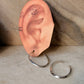 925 Sterling Silver Chunky Italian U Statement Half Hoops