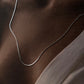 Sleek Flat Snake 925 Silver Chain Necklace