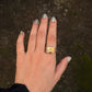 925 Sterling Silver Citrine Oval Statement Contemporary Ring