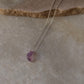 925 Sterling Silver Amethyst Moon Crescent Carved Handcrafted Necklace