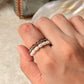 Natural Crystal Stretchy Smokey Quartz 3-4mm & Fresh Water Pearl Rings