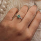 Simple and elegant green onyx ring in silver