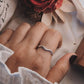 Stylish wavy silver band ring