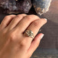 Handcrafted Raw Pyrite Silver Ring