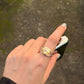 925 Sterling Silver Citrine Oval Statement Contemporary Ring
