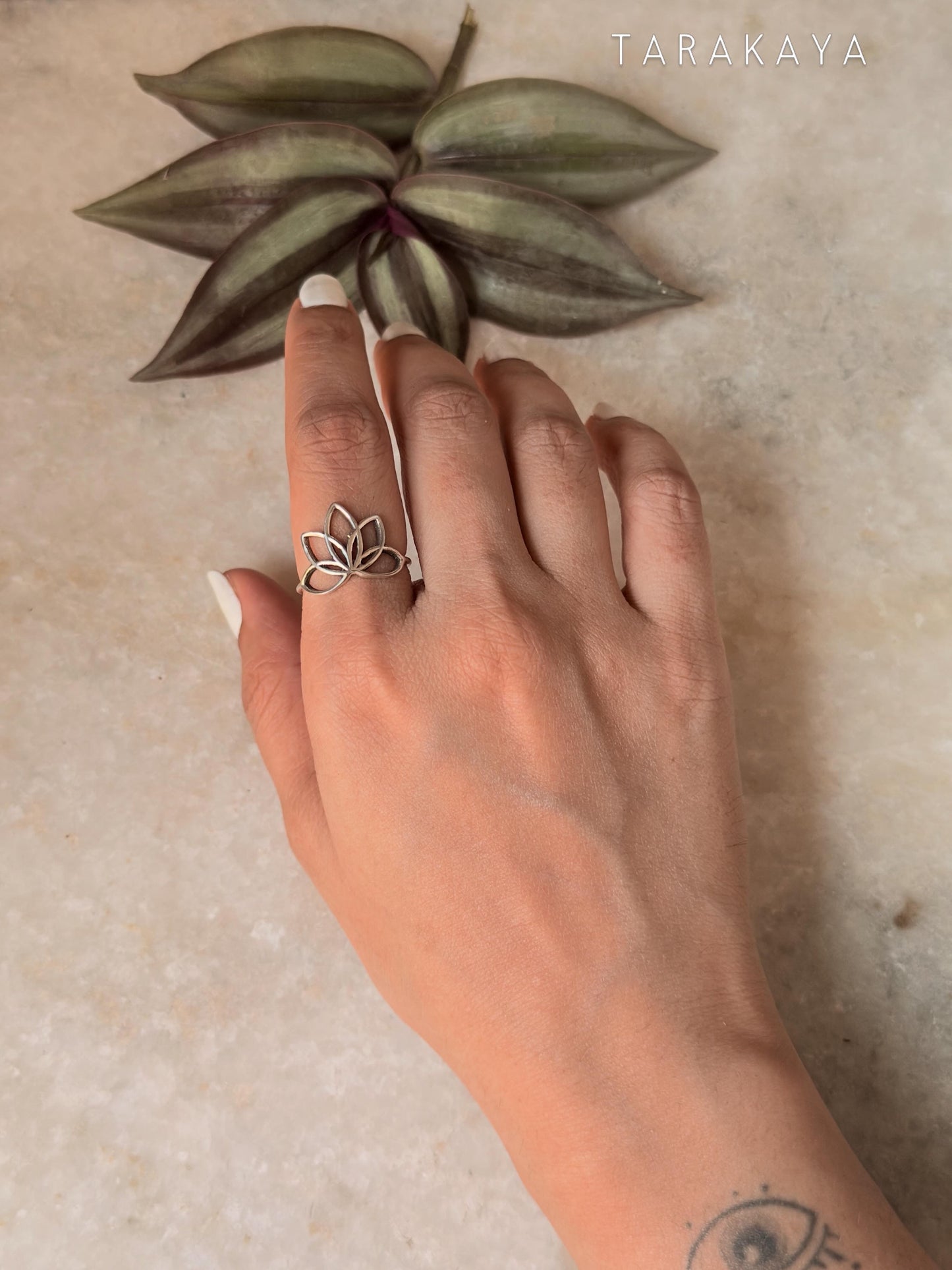 925 Sterling Silver Lotus Ring