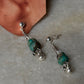 925 Sterling Silver Kingsman Turquoise, Clear Quartz , Sun Engraved Beads & Ghungroo Tribal Handcrafted Studs