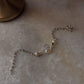 925 Sterling Silver Mother of Pearl Moon Face, Fresh Water Pearls & Silver Stars Self Designed Handcrafted Bracelet
