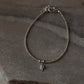 Dainty White Topaz North Star Bracelet in Sterling Silver  