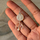 925 Sterling Silver Mother of Pearl Full Moon Face Spiral Carved, Clear Quartz Moon Handcrafted Necklace