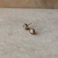 925 Sterling Silver Sunstone Raw Uncut Studs Earrings