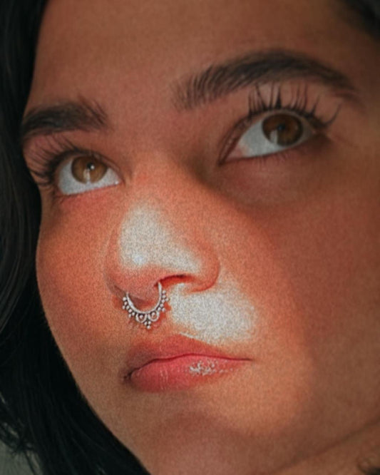Septum clip-on design 3 in sterling silver