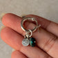 925 Sterling Silver Hill Tribe Handcrafted Coin Charm,Kingsman Turquoise ,Rawa Tribal Charm &Silver Ball -Removal Italian Hoops