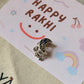 925 Sterling Silver Moon Stars Charm Rakhi ~ Reusable as Pendant/Bracelet Charm Handcrafted Rakhi