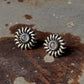 925 Sterling Silver Moonstone Big Sun Stud Earrings