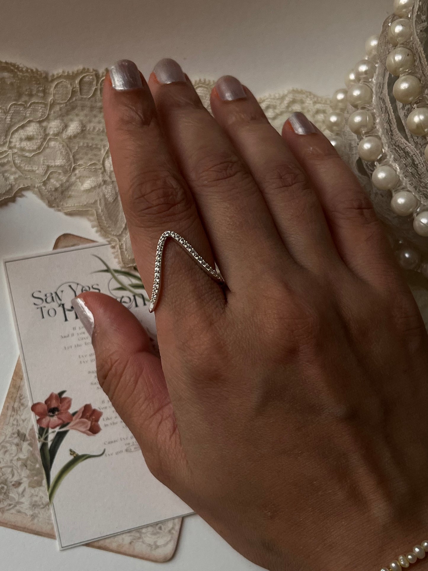 Vanki Cz Shiny Silver 925 Ring