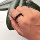Natural Crystal Black Obsidian 4mm Stretchy Rings