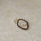 Natural Crystal Stretchy Smokey Quartz 2mm & Fresh Water Pearl Rings