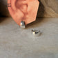 925 Sterling Silver Chunky Italian Big C Half Hoops Earrings
