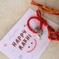 925 Sterling Silver Moon Stars Charm Rakhi ~ Reusable as Pendant/Bracelet Charm Handcrafted Rakhi