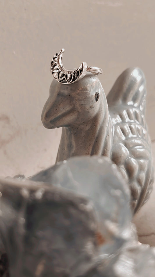 Timeless Boho Moon 925 Sterling Silver Ring