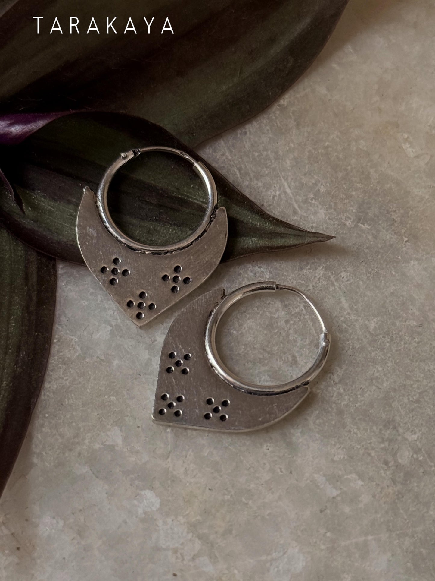 925 Sterling Silver Tribal Hoops Earrings- Tisya Boho Banjara