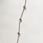 Sleek satellite silver chain with spaced dot elements