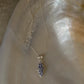 925 Sterling Silver Tanzanite long Flower Statement Pendant