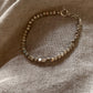 Chunky Raw Antique Solid Silver Cut Beads Handcrafted Stackable Sterling Silver 925 Bracelet