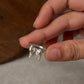 925 Sterling Silver 3D Pretty Boho Bow, 3 Shiny Pearls Charm Ring