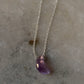 925 Sterling Silver Amethyst Moon Crescent Carved Handcrafted Necklace
