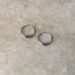 925 Sterling Silver Oxidised Wire Wrap Hoops