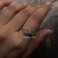 Moonstone Round Boho 925 Sterling Silver Ring