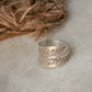 925 Sterling Silver Bohemian Hill Tribe Lavender Engraved Handcrafted Adjustable Ring