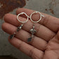 925 Sterling Silver Handcrafted Tribal Rawa Hoops Mandali Earrings