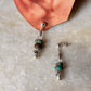 925 Sterling Silver Kingsman Turquoise, Clear Quartz , Sun Engraved Beads & Ghungroo Tribal Handcrafted Studs