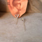 925 Sterling Silver Triangle Chain Attached Studs