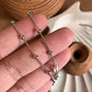 Sleek satellite silver chain with spaced dot elements