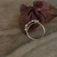 925 Sterling Silver Clear Quartz Sun Engraved Silver Bead Wire Wrapped Handcrafted Ring