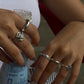 925 Sterling Silver New Larimar Molten Drip Ring