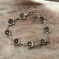 925 Sterling Silver Big Flower Bracelet