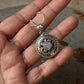 925 Sterling Silver Moonstone Round Boho Handcrafted One of a Kind Pendant