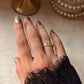 925 Sterling Silver Natural Multi Tourmaline Faceted Eternity White Band Ring