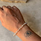 925 Sterling Silver Clear Quartz 4mm Silver Beads Bracelet- Beaded in Pure Silver 925 Wire